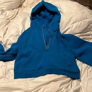 Poolside Blue Half Zip Hooded Scuba